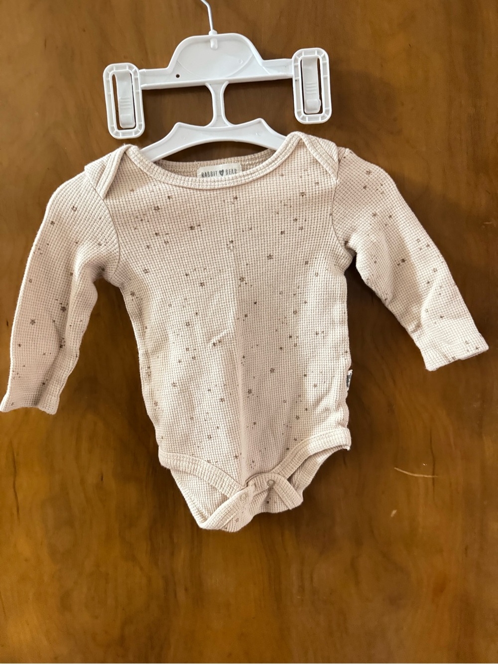 Harmont & Blaine Cream Speckled Waffle Long-Sleeve One-Piece